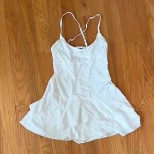 Aerie White Layered Dress with shorts